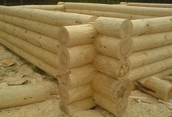 Hand-made log frame