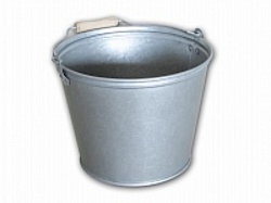 Bucket with a wooden handle galvanized 9 liters