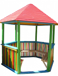 Arbor six-sided for playgrounds and not only